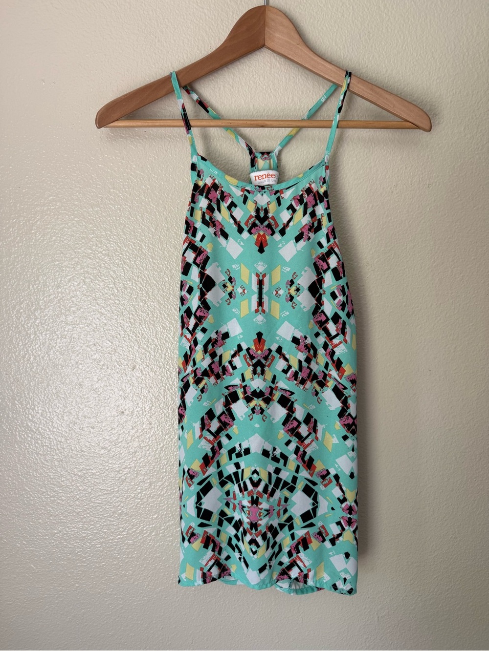 ❇️Renee C. Mint and Coral Geometric Tank 2 for $22❇️
